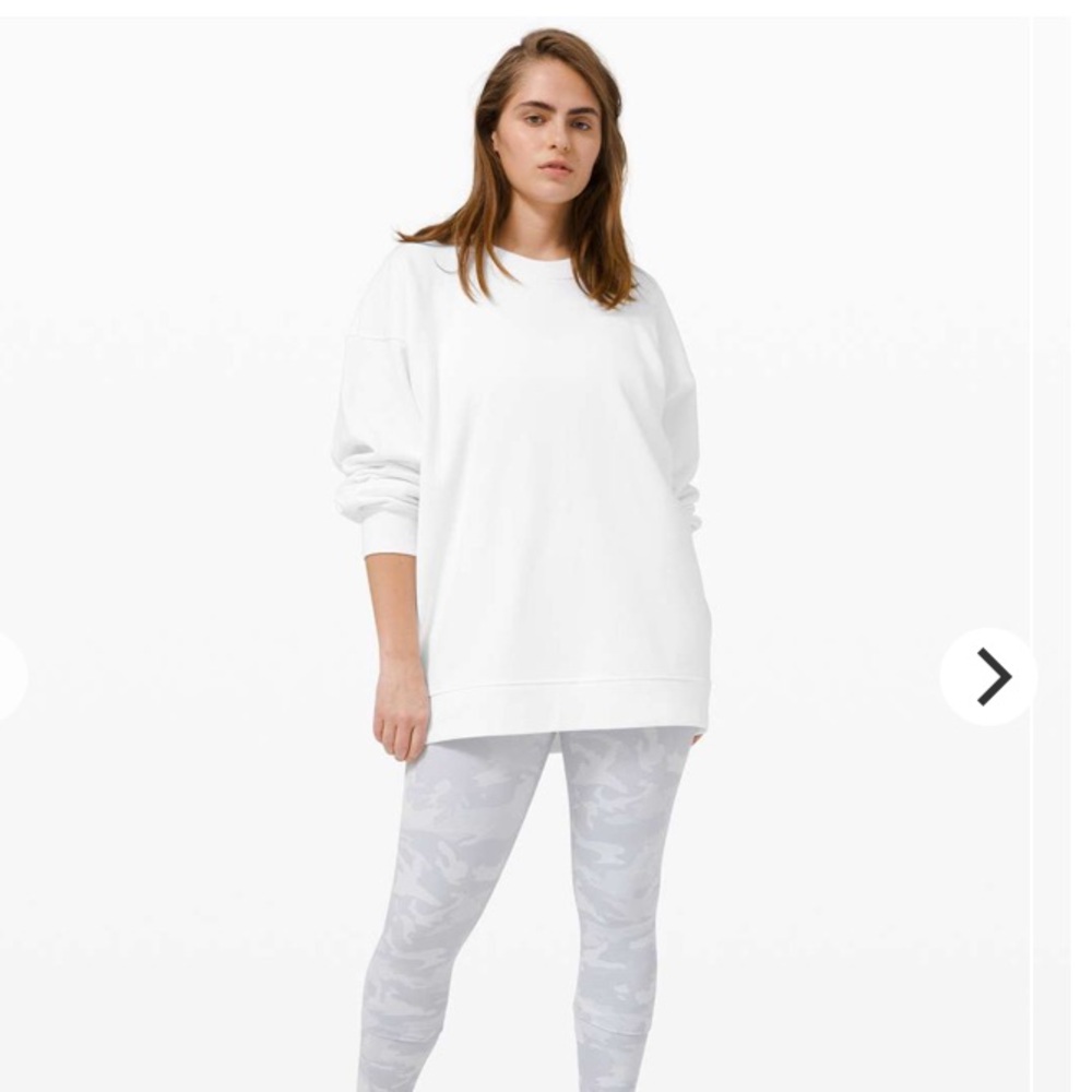 Lululemon Perfectly Oversized Crewneck Sweatshirt Woman Medium White